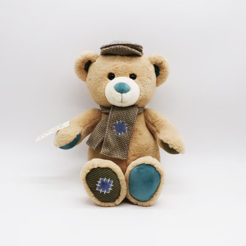 Mingren series top hat Bear sitting 23cm tall plush toy doll