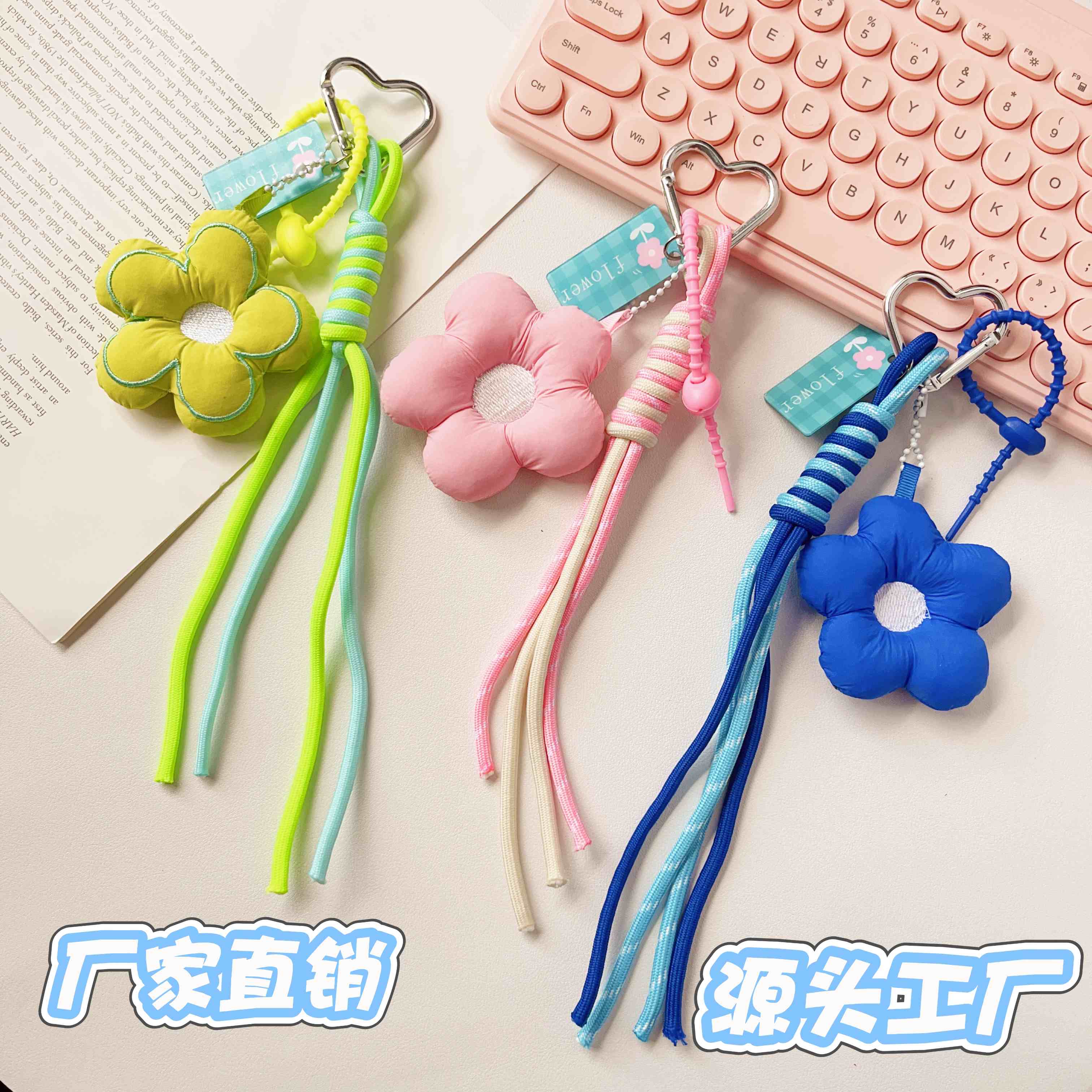 The minimalist hand-woven rope color-blocking lanyard keychain phone case pairs well with the rope diy trendy and niche pendant
