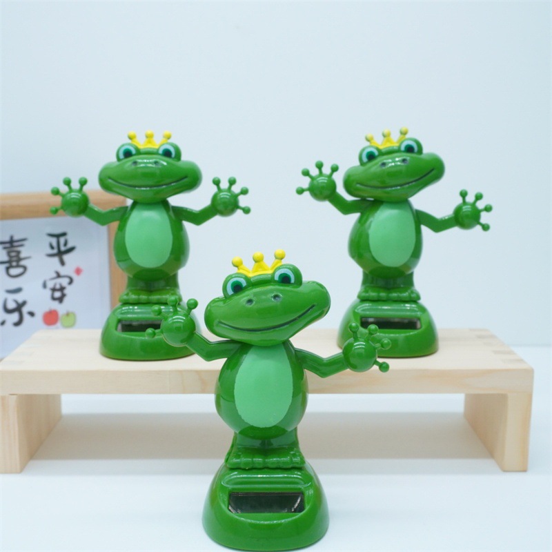 创意能智能感应摇摆青蛙摇头王子车内装饰品汽车摆件用品