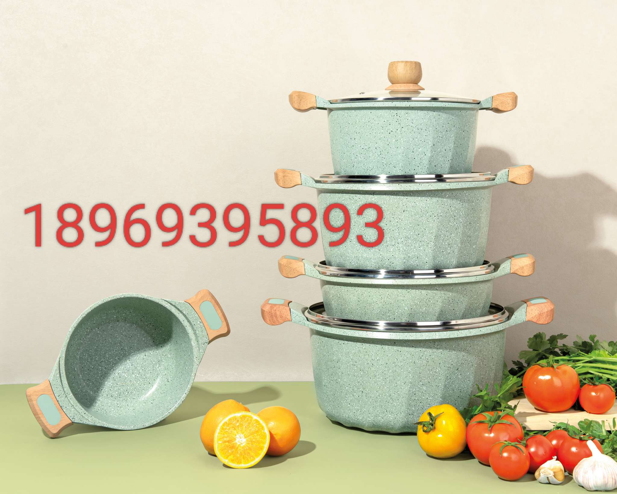 12-piece die-cast aluminum cookware set for sale, kitchen, daily necessities, pot and pot combination, 12-piece cookware set Item Picture