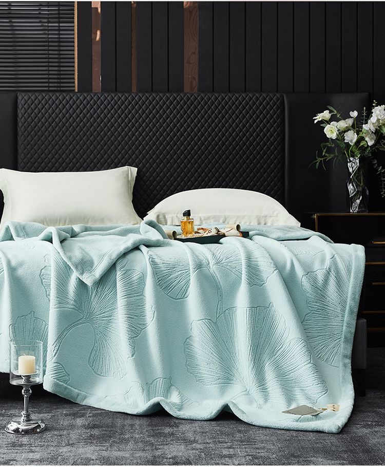 2025新品牛奶绒雕花复合毯 纯色云毯 欧美外贸跨境毛毯可视频看货详情30