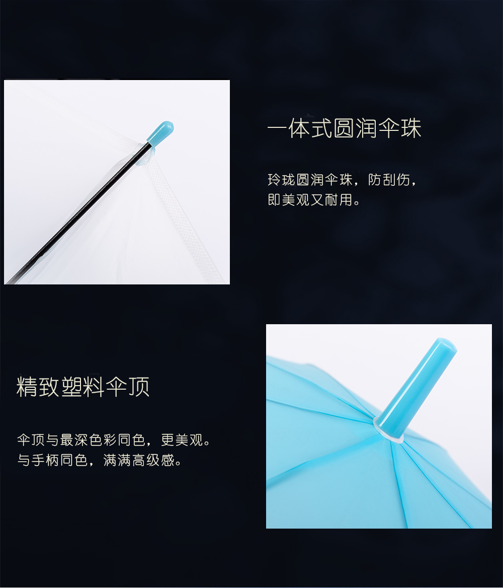 星宝渐变色学生伞55cm大塑料伞清新可爱儿童直杆伞现货批发外贸详情7