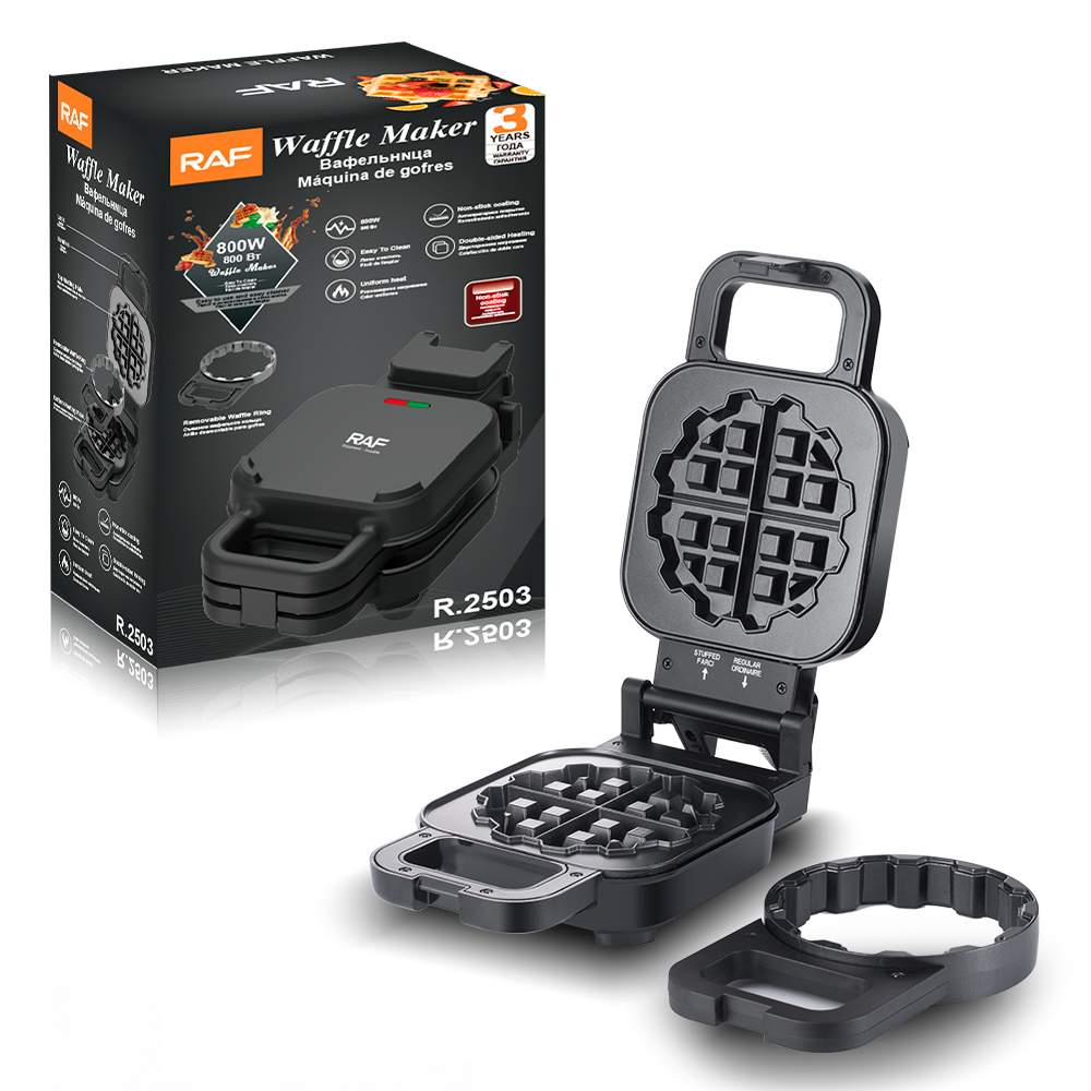RAF European standard cross-border household breakfast electric griddle, light food machine, waffle machine, fully automatic mini, double-sided heating Application Scenario