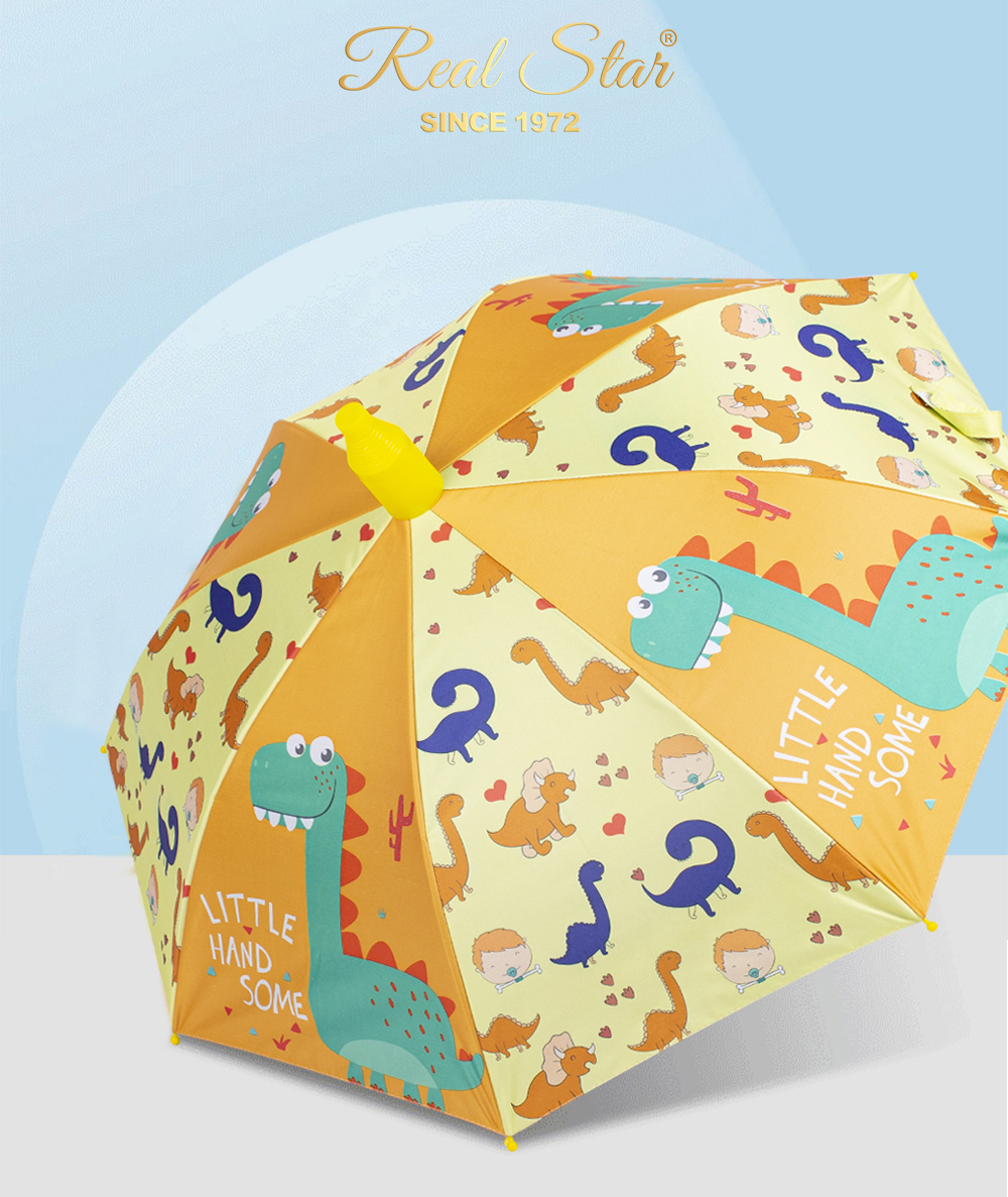 The black rubber automatic long umbrella with waterproof cover and colorful cartoon umbrella are suitable for children pic 10