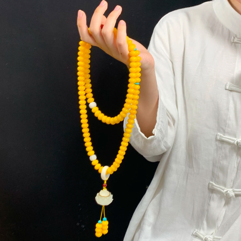 朱砂晶体手串香灰琉璃原矿石长串叠戴项链礼物手链