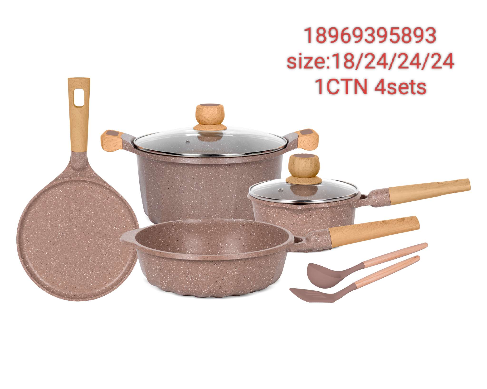 French 8-piece die-cast aluminum pot MGC details Picture