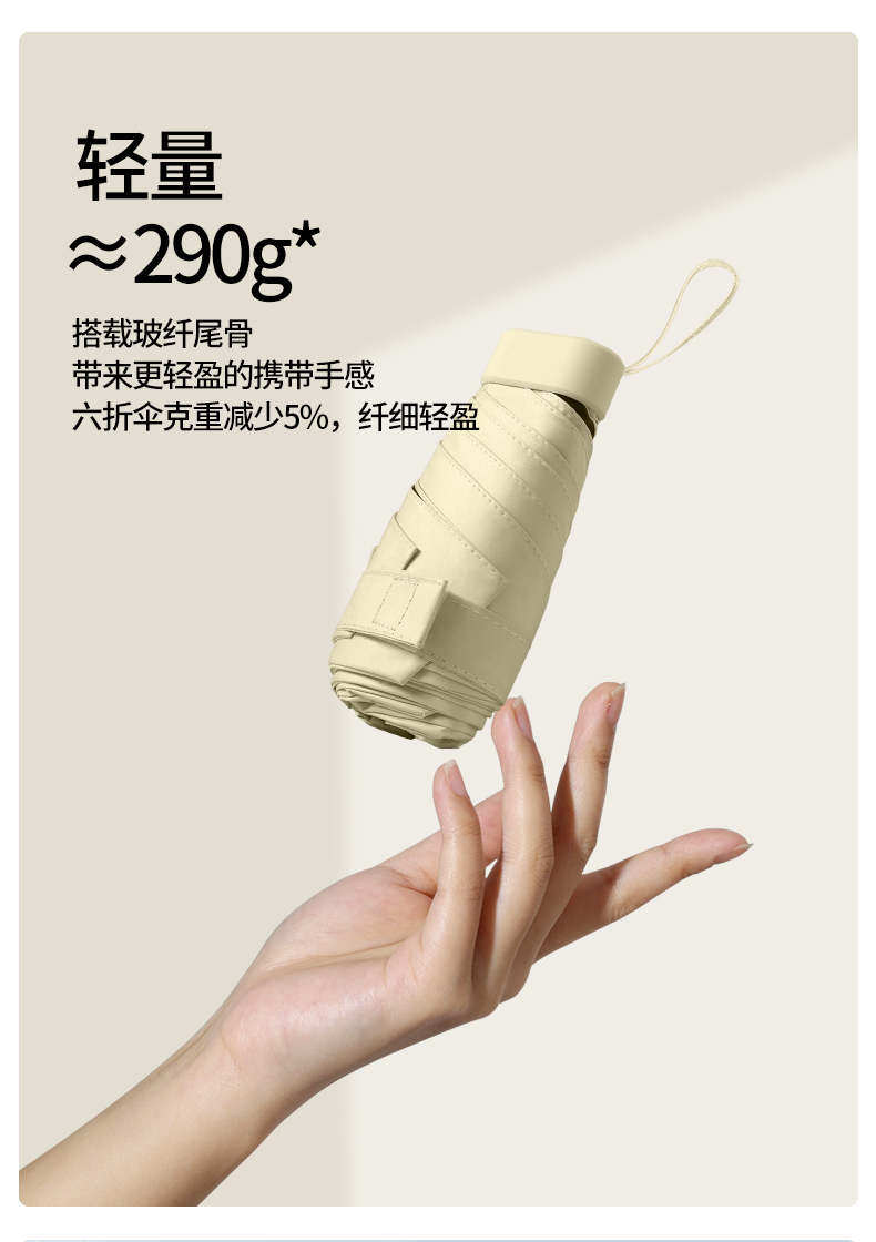 印刷logo卡包五折伞风格货盘轻奢复古遮阳伞太阳伞时尚迷你伞带盒详情5