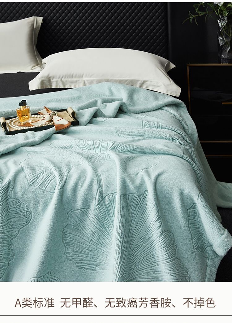 2025新品牛奶绒雕花复合毯 纯色云毯 欧美外贸跨境毛毯可视频看货详情28