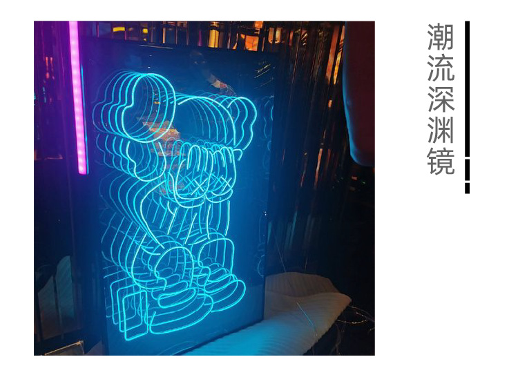 LED dance floor tiles, multi-layer mirrors, rgb ballroom floor lights, 3D infinite abyss mirrors pic 3