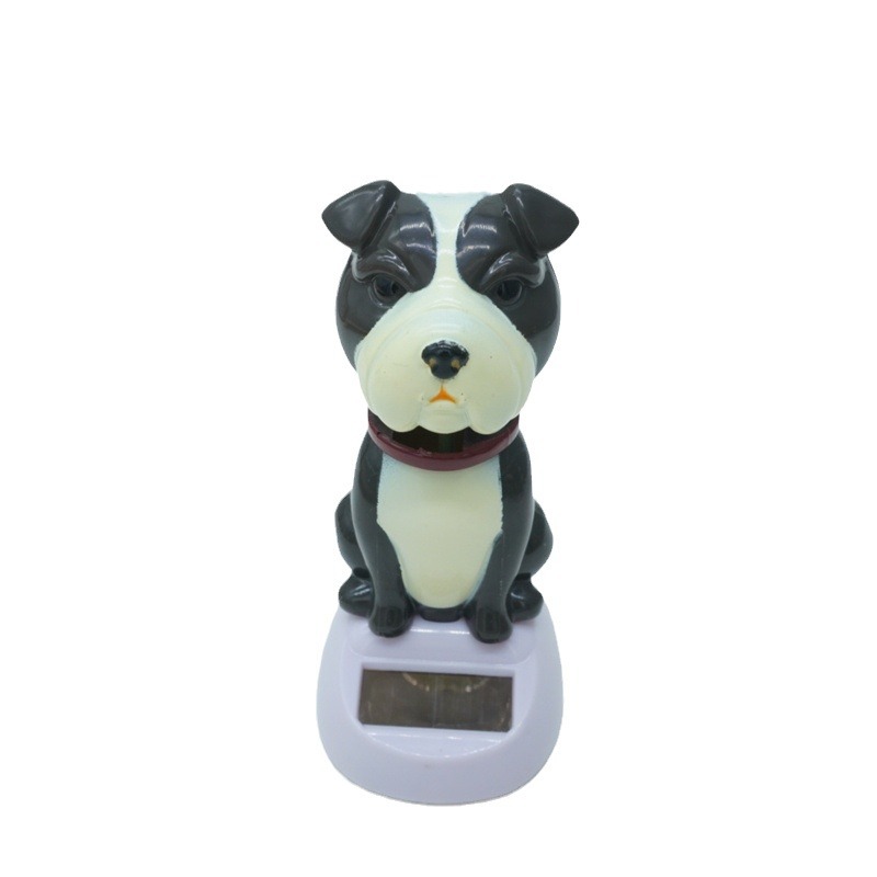 Car ornaments, resin interior decorations, solar car, shaking dog interior accessories, shaking and waving dolls