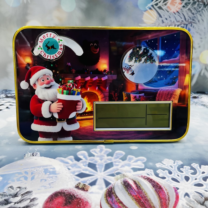 Christmas clock, table clock, living room clock, new creative pendulum clock, decorative desktop small ornaments, silent clock decoration pic 3