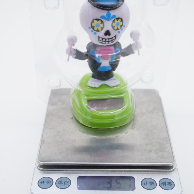 Halloween solar car figurines, Ghost Festival rocking animals, indoor and outdoor courtyard party decorations, Day of the Dead Halloween skull accessories Specification image