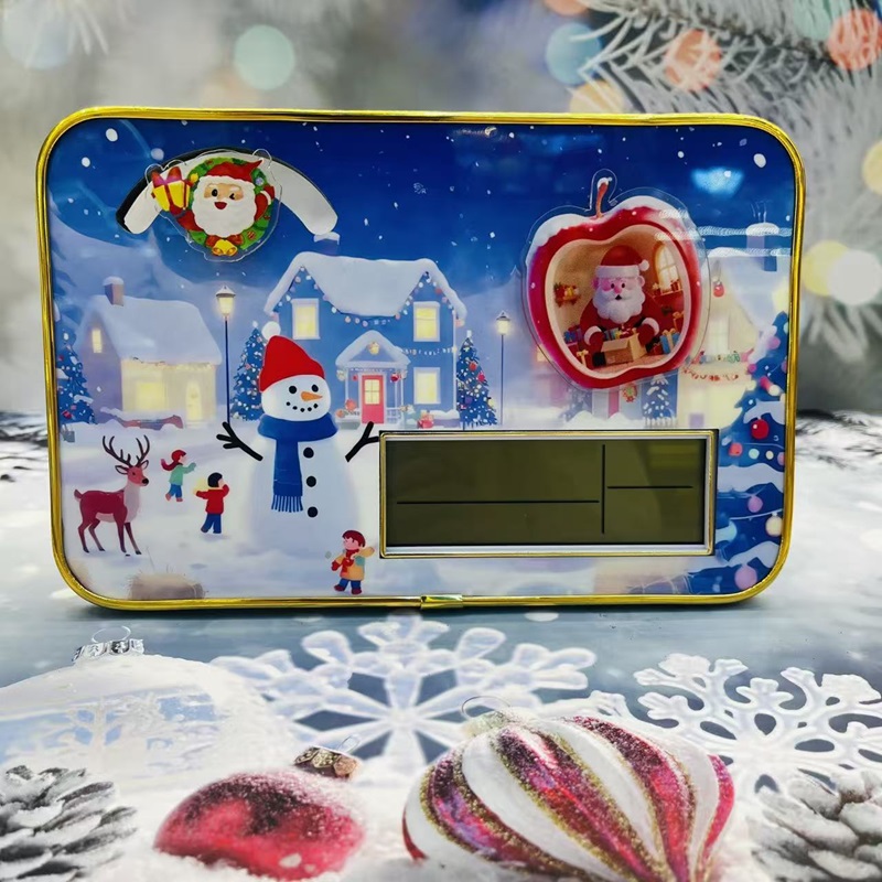 Christmas clock, table clock, living room clock, new creative pendulum clock, decorative desktop small ornaments, silent clock decoration pic 1