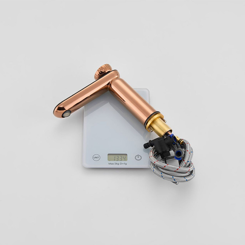 Yilinuo FIRMER 2025 New gun gray electroplated rose gold faucet YLN18793-1 Washbasin Washbasin Faucet Zinc alloy washbasin faucet Application Scenario