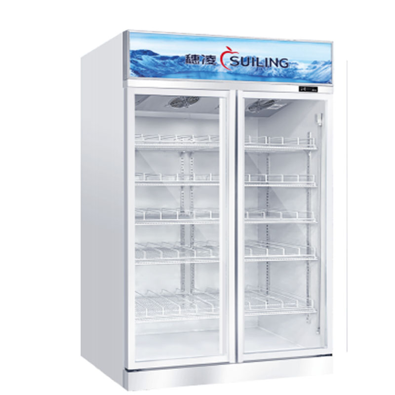 Suiling LG4-1160M2W luxury supermarket combination standing cabinet, standing display cabinet, refrigerator and freezer Application Scenario