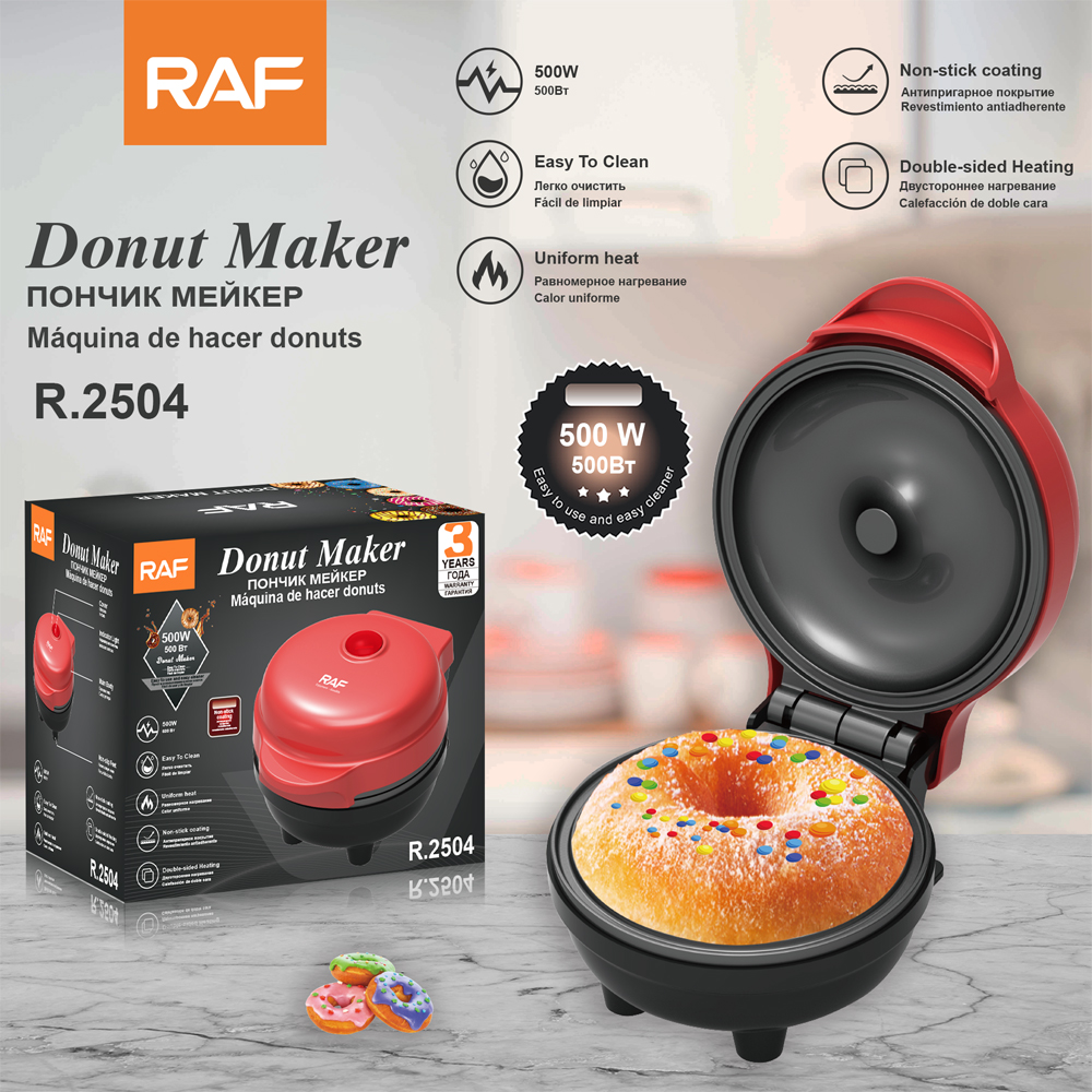 RAF European standard cross-border home doughnut machine, breakfast machine, doughnut machine, single-hole doughnut cake machine, round pancake machine pic 3