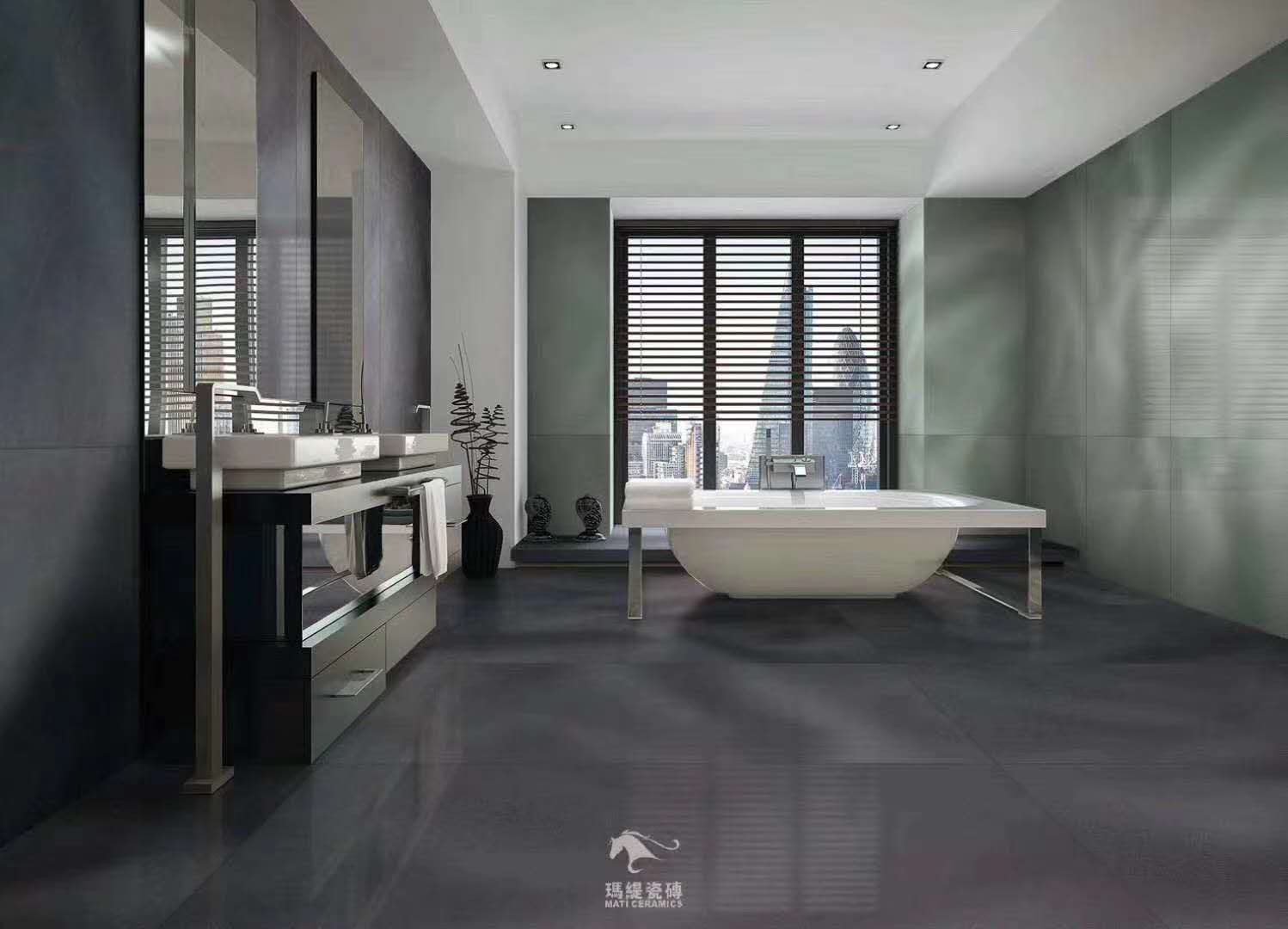 玛瑅瓷砖卫生间客餐厅地面800*1600规格 20250901