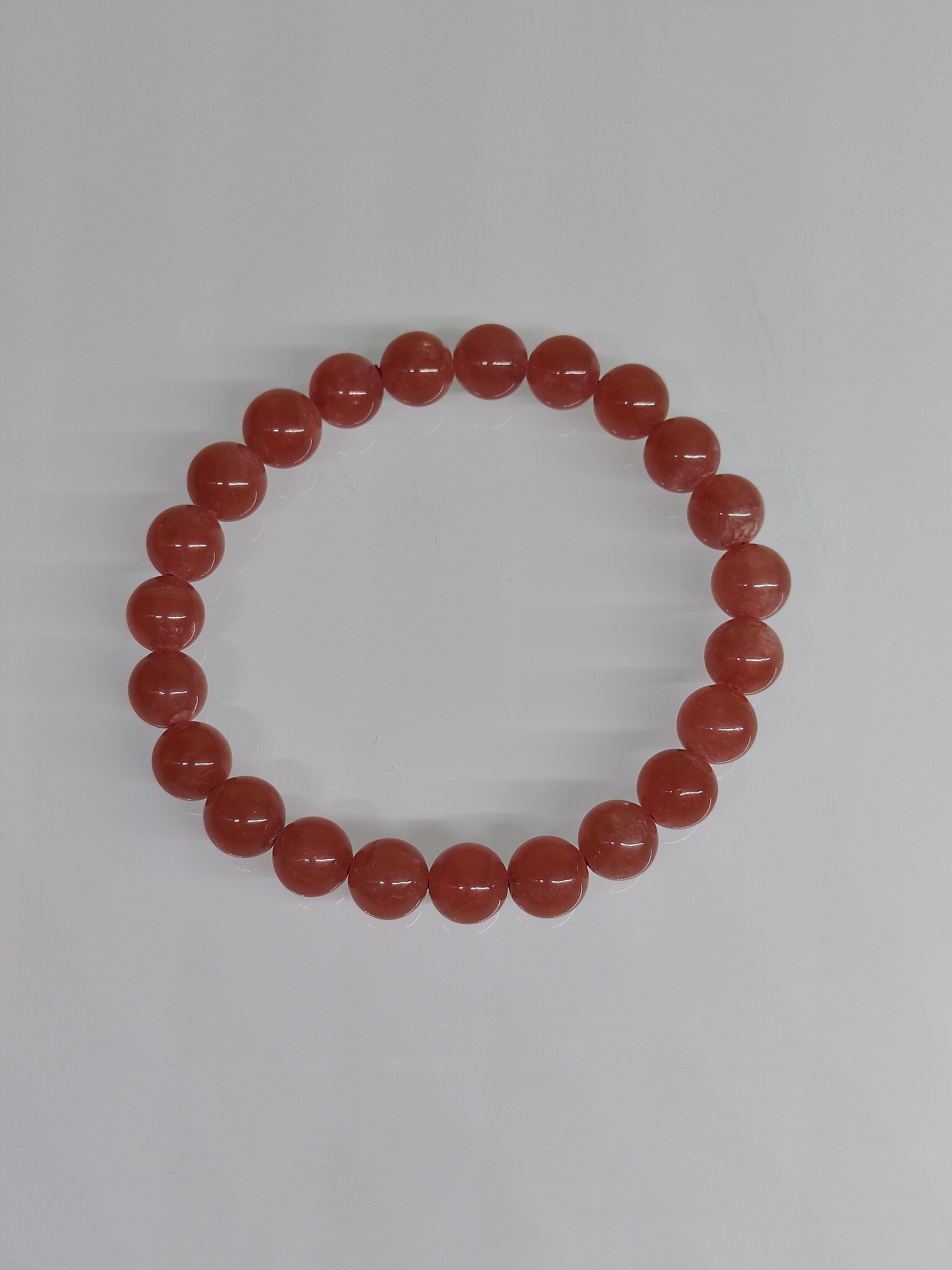 天然红纹石圆珠手串 精致时尚单品