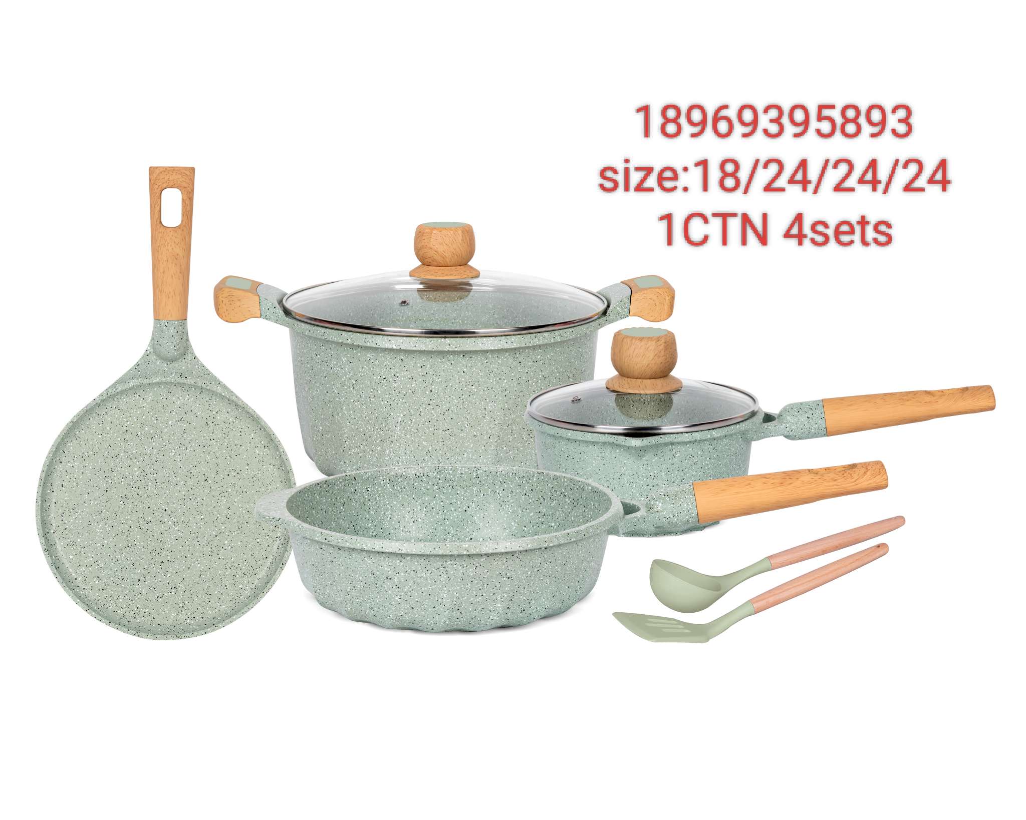 French 8-piece die-cast aluminum pot MGC