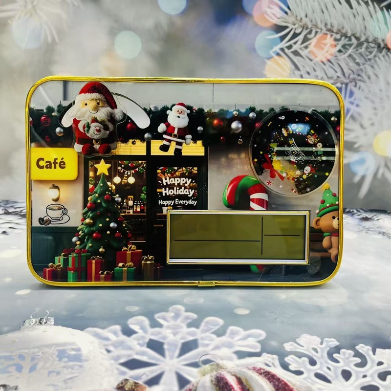 Christmas clock, table clock, living room clock, new creative pendulum clock, decorative desktop small ornaments, silent clock decoration pic 7