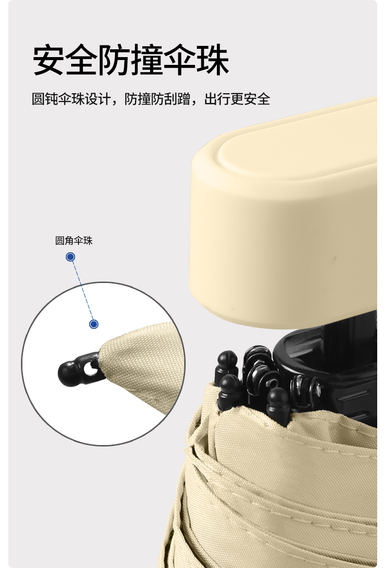 印刷logo卡包五折伞风格货盘轻奢复古遮阳伞太阳伞时尚迷你伞带盒详情13