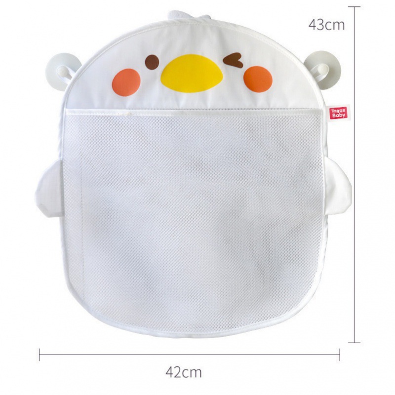 Cartoon cute duck children's net bag toy kitchen and bathroom storage net bag quick-drying and draining baby bathroom with suction cup hanging bag Specification drawing