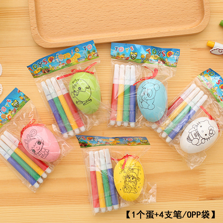Cute DIY Easter eggs, children's cartoon, educational, handmade eggshells, educational toys for toddlers, gifts for primary school students Item Picture