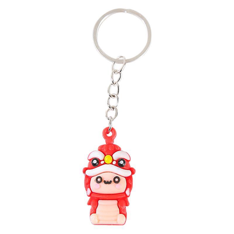 In 2025, keychains for the Year of the Snake, 12 Chinese zodiac small snake pendants, plush toys, floor promotion decorations, New Year small gifts and gifts wholesale Item Picture