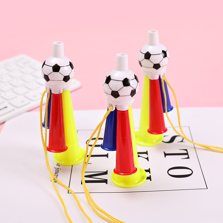 Sports meeting cheering props, football match atmosphere props, dual-tone small horn, personalized and creative horn whistle full figure