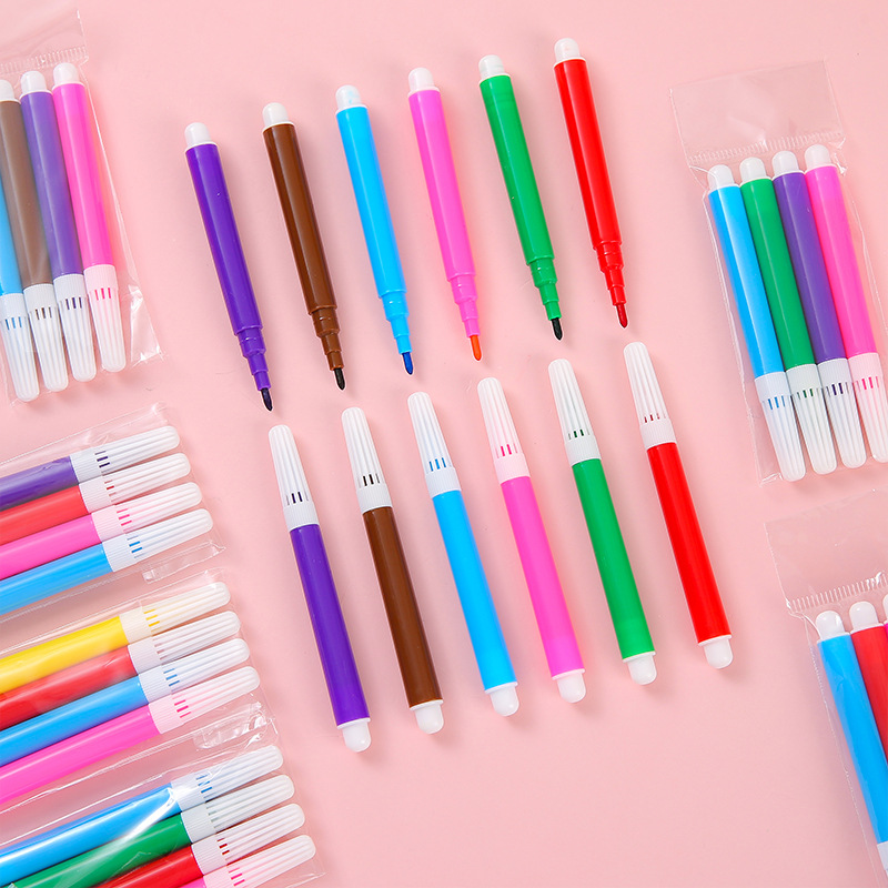 Wholesale of children's diy graffiti color pens, 4-color and 6-color "Mi Ni" watercolor pens, painting supplies, toys, graffiti brush accessories Specification drawing