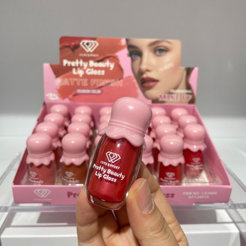 lip gloss Six colors Six colors moisturizing and small Pretty Beauty fine glitter details Picture