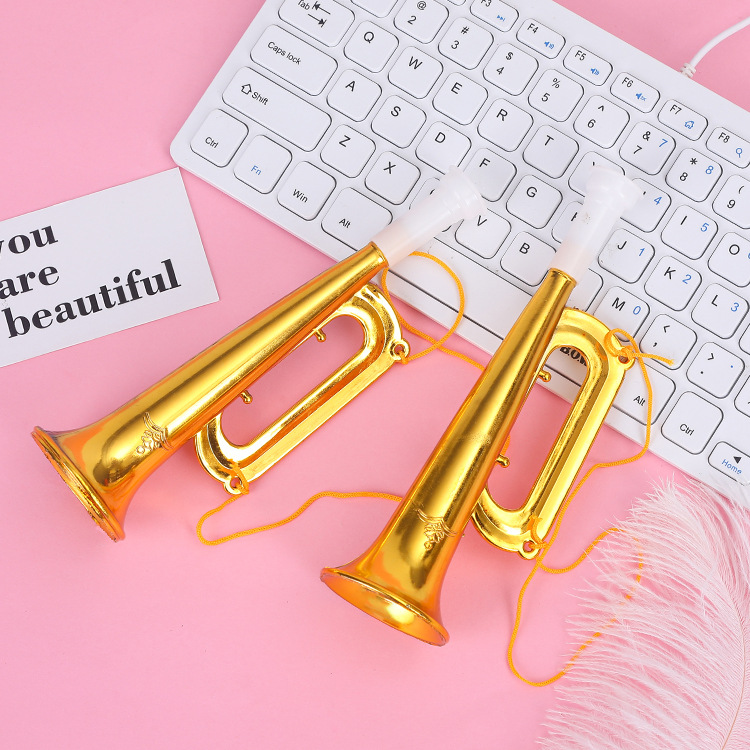Ball game cheering toys, golden horns, concert horns, fan horns, sports meeting horns, gift manufacturer wholesale Specification drawing