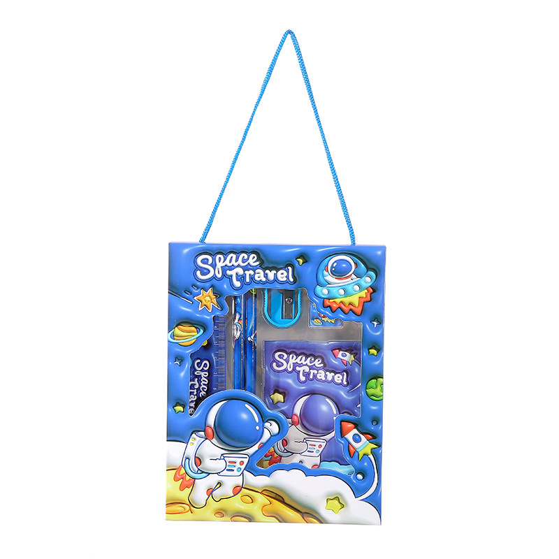 Wholesale of cute cartoon stationery sets, primary school school supplies, children's kindergarten gifts, hand-held stationery gift boxes Item Picture