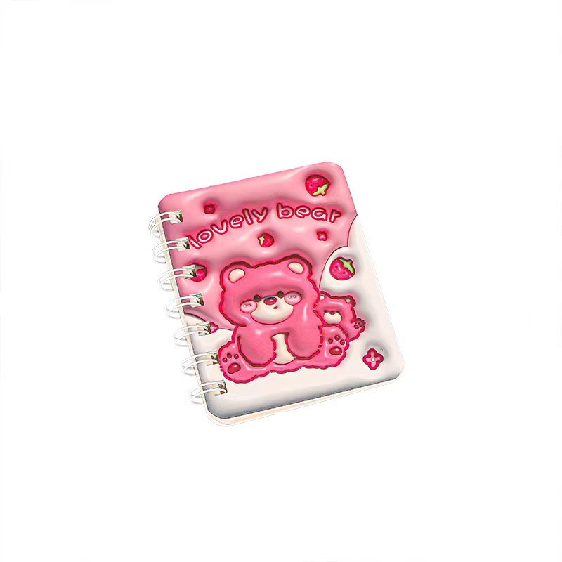 Creative cartoon cute mini notebook, primary school student prize gift, portable pocket coil notebook, office notebook Item Picture