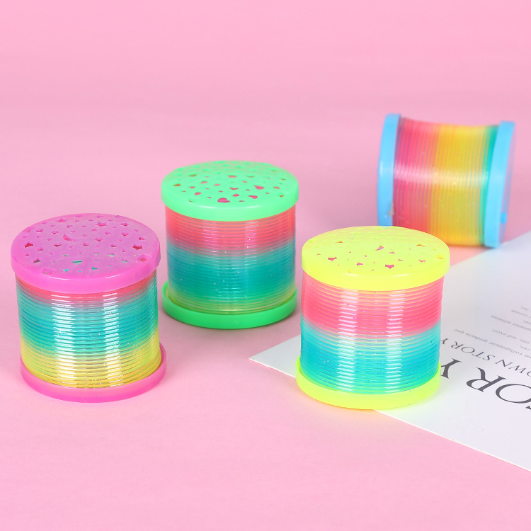 Luminous night light rainbow circle, 3D magic rainbow circle, flashing spring circle, magic circle, popular street toys at street stalls Specification drawing