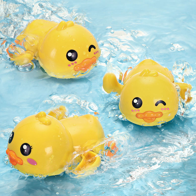 Internet-famous bath toys for babies to play in water, swim, bathe, little turtles, little ducks, little dolphins, play with water, and little flying pigs details Picture