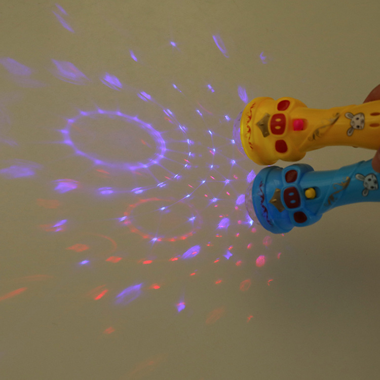 Street stall night market magic glowing fairy wand, popular cartoon seven-color projection flashing magic wand, children's small gifts Specification drawing