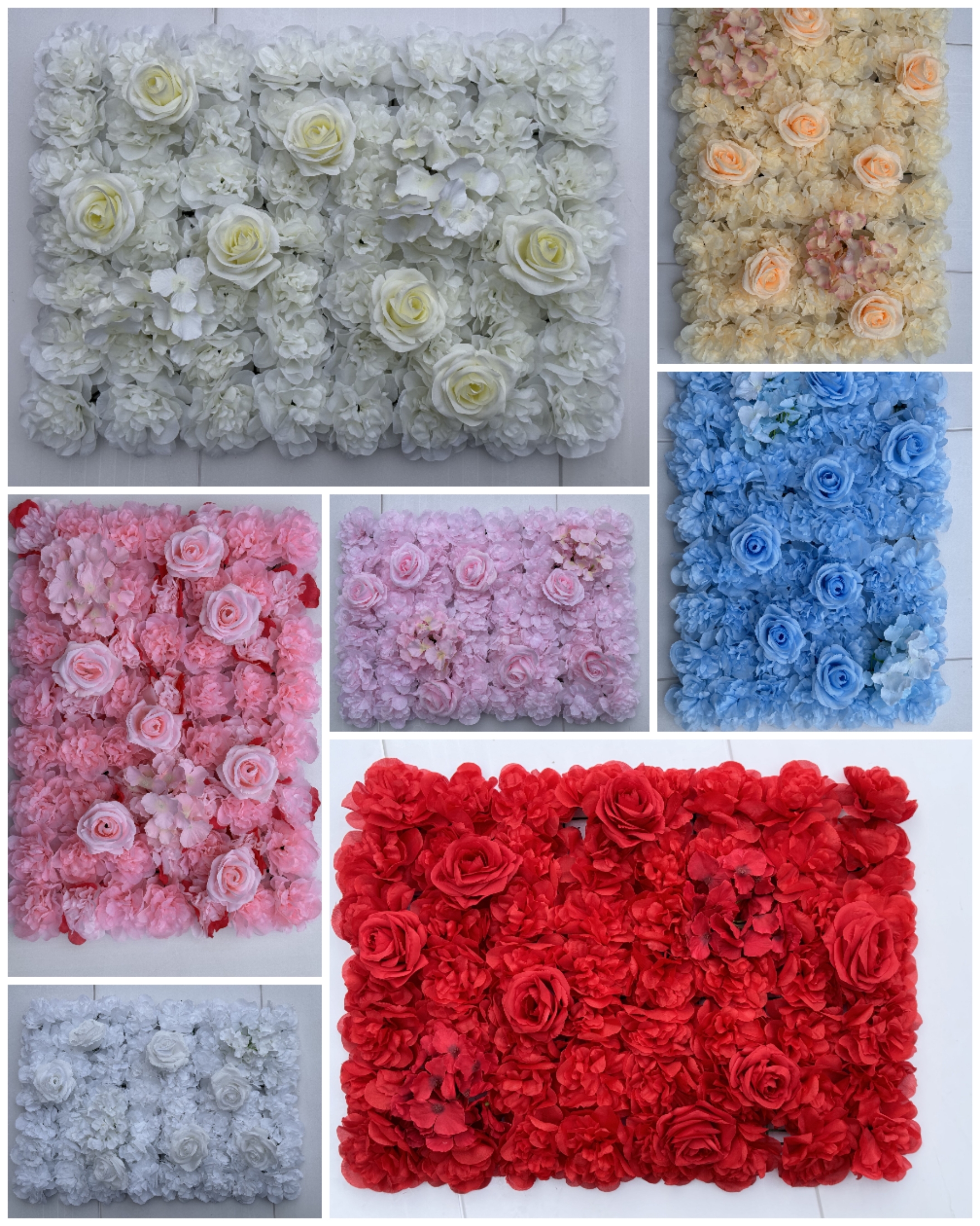 仿真花墙浪漫婚礼布置装饰花墙室内外造景高仿真玫瑰花墙产品图