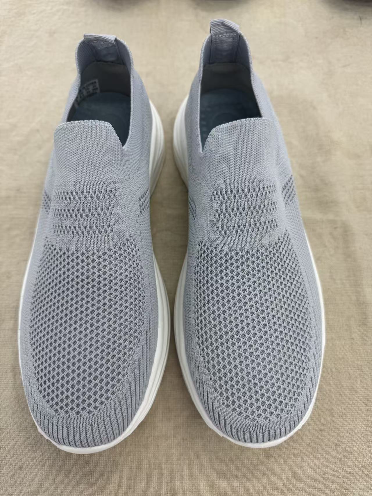 灰色男士透气外贸鞋休闲运动鞋散步鞋批发