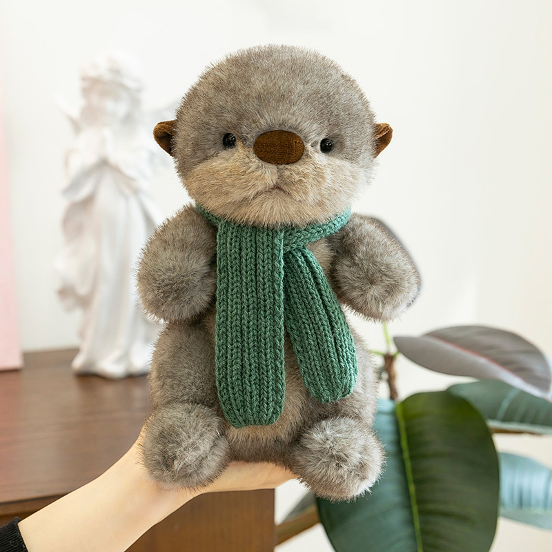 New realistic scarf, otter plush toy doll, sleeping pillow, cloth doll, children's birthday gift Application Scenario