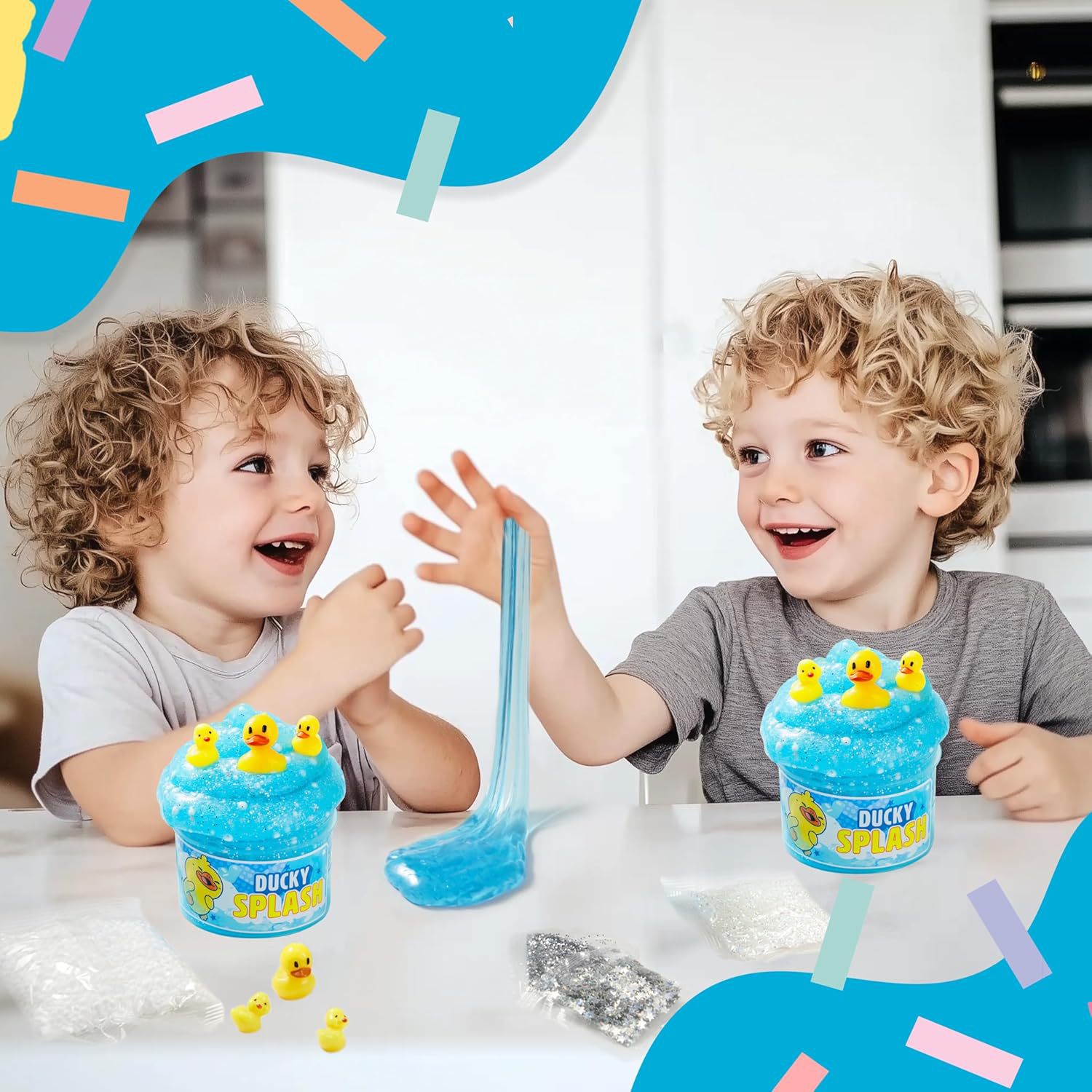 Amazon's best-selling slime children's handmade crystal clay, colored clay, and bubble glue DIY toy set Application Scenario