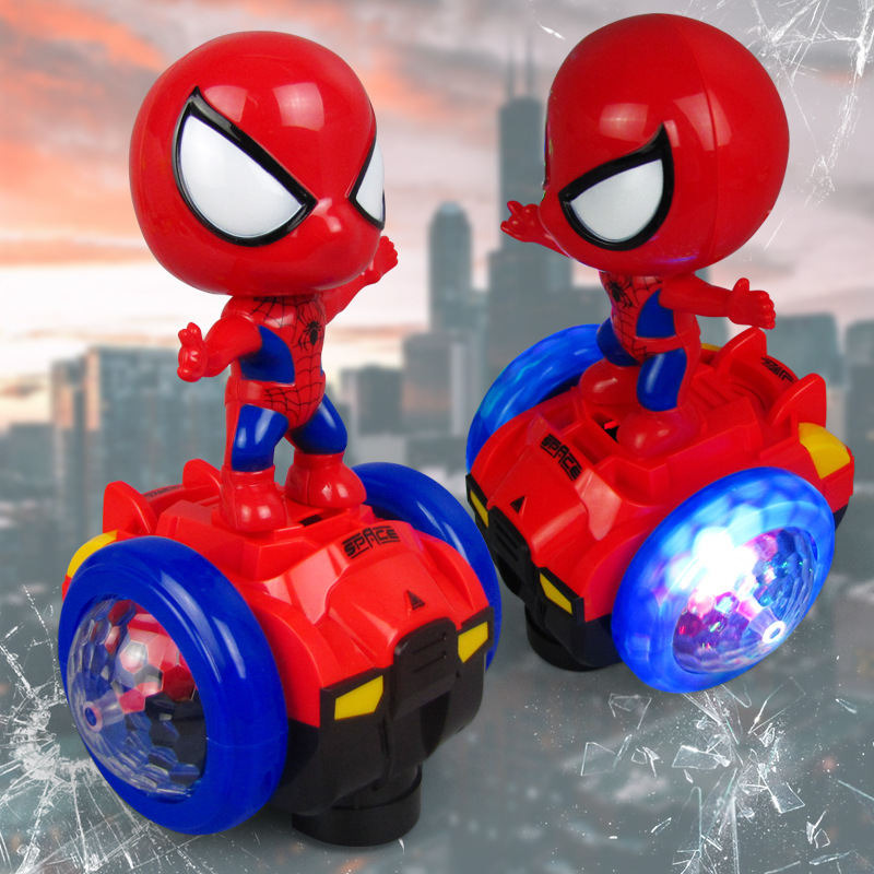 Cross-border bestseller Spider-Man balance car, 360-degree rotating stunt sound and light toy, children's electric toy Application Scenario