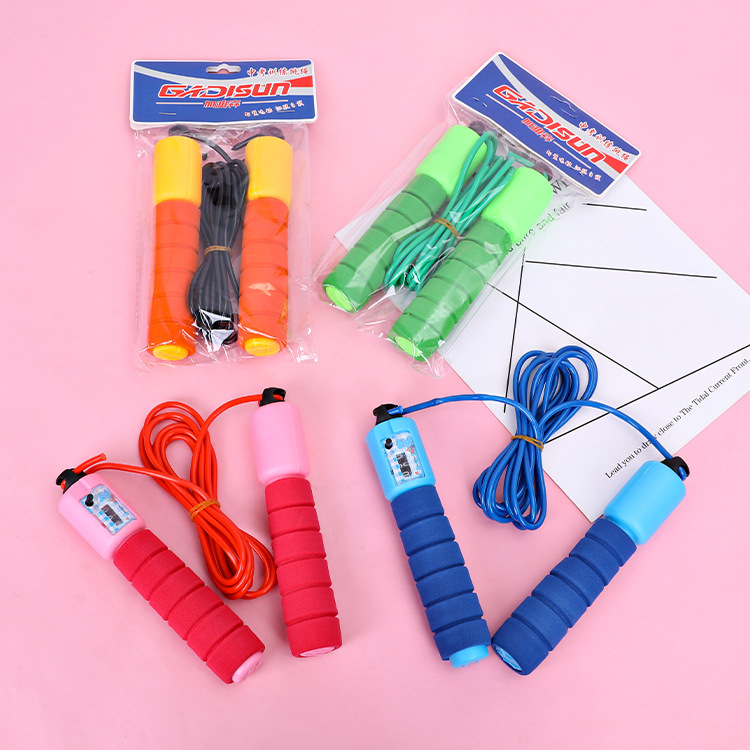 Adult sponge counting skipping rope, pattern skipping rope, student high school entrance examination fitness skipping rope, rope fitness skipping rope, aerobic exercise Specification drawing