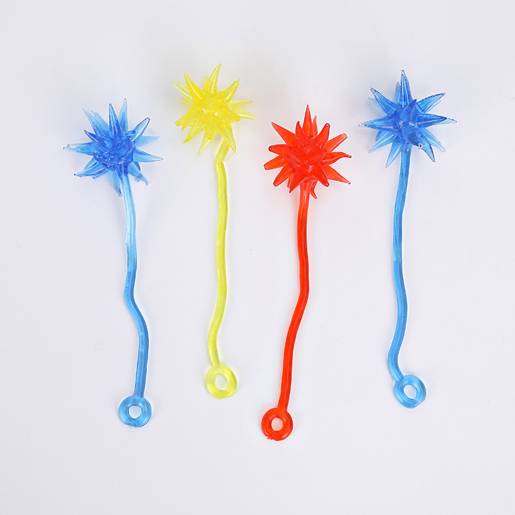 Sticky meteor hammer, large soft rubber hand-swinging sticky ball, stretchable sticky elastic large sticky hammer, children's nostalgic toy full figure