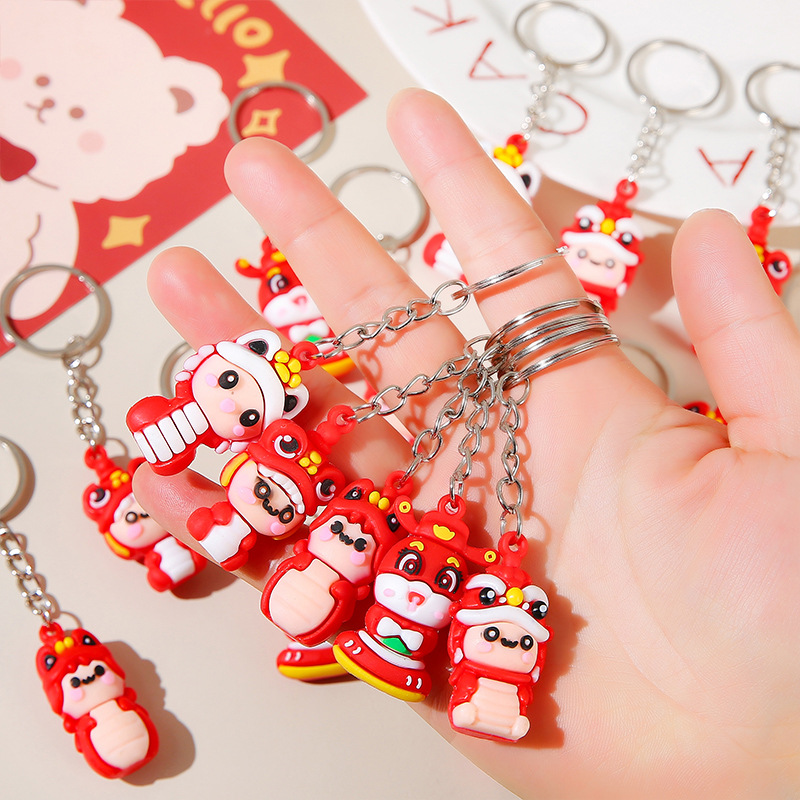 In 2025, keychains for the Year of the Snake, 12 Chinese zodiac small snake pendants, plush toys, floor promotion decorations, New Year small gifts and gifts wholesale Specification drawing