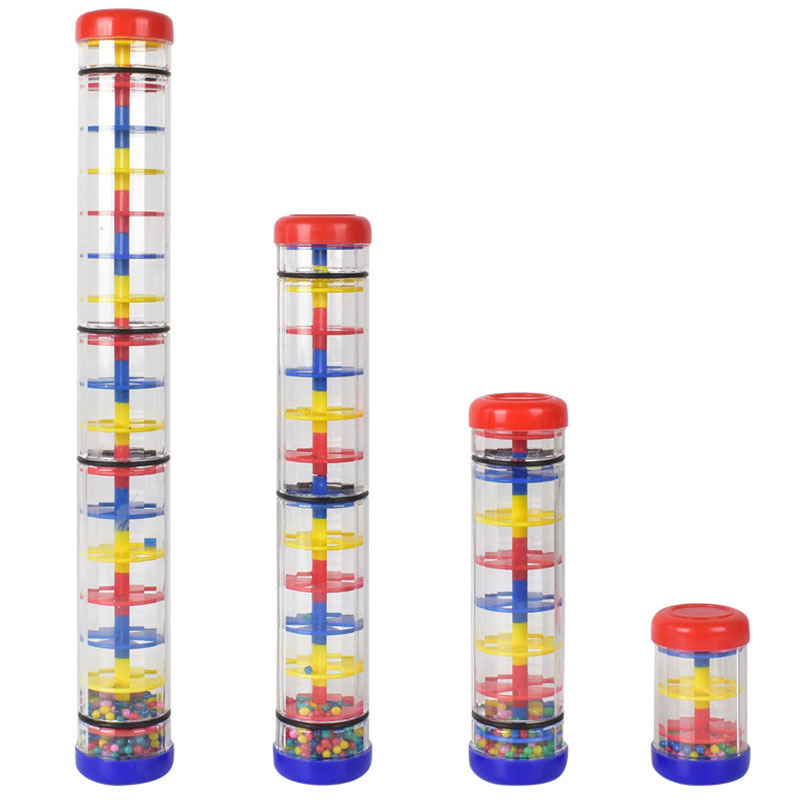 Children's hand-cranked rain sound tube Orff auditory training children's rain sound tube kindergarten game plastic toy Item Picture