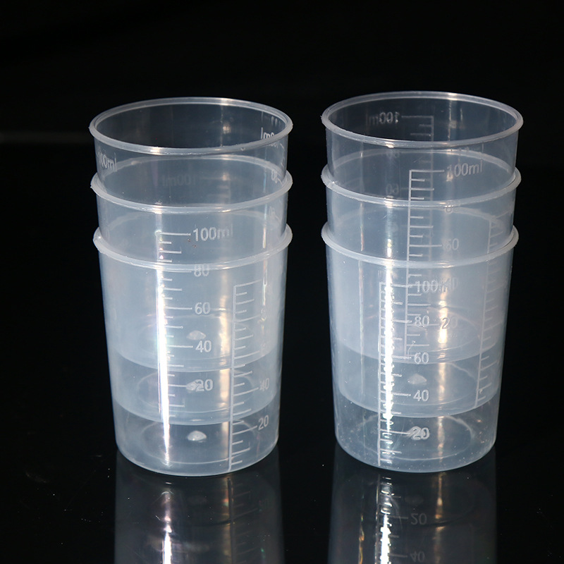 Wholesale 100ml plastic measuring cups, 100ml measuring cups with graduated cups, experimental pp plastic cups, rice scooping measuring cylinders details Picture