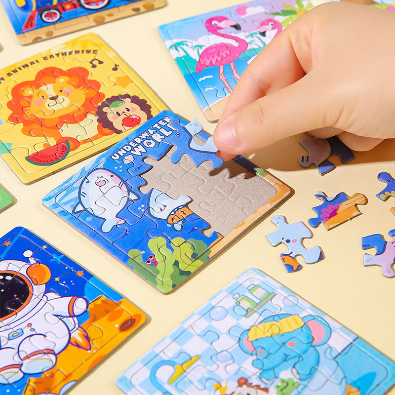 Creative cartoon small puzzles, children's paper puzzles, baby early education and intelligence toys, creative gifts for kindergartens Application Scenario