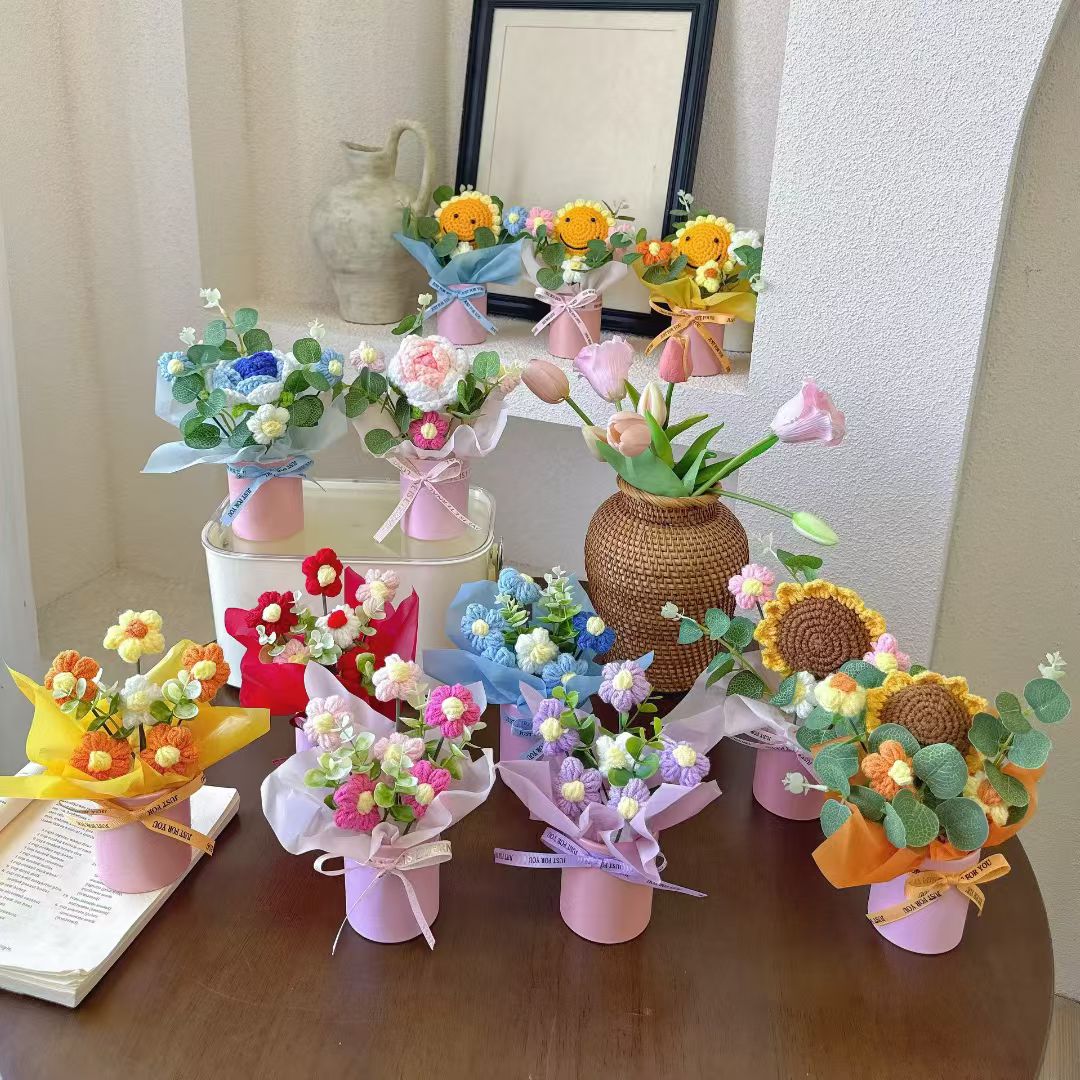家饰仿真花饰PU花束塑料花假花人造花装饰品多款可选