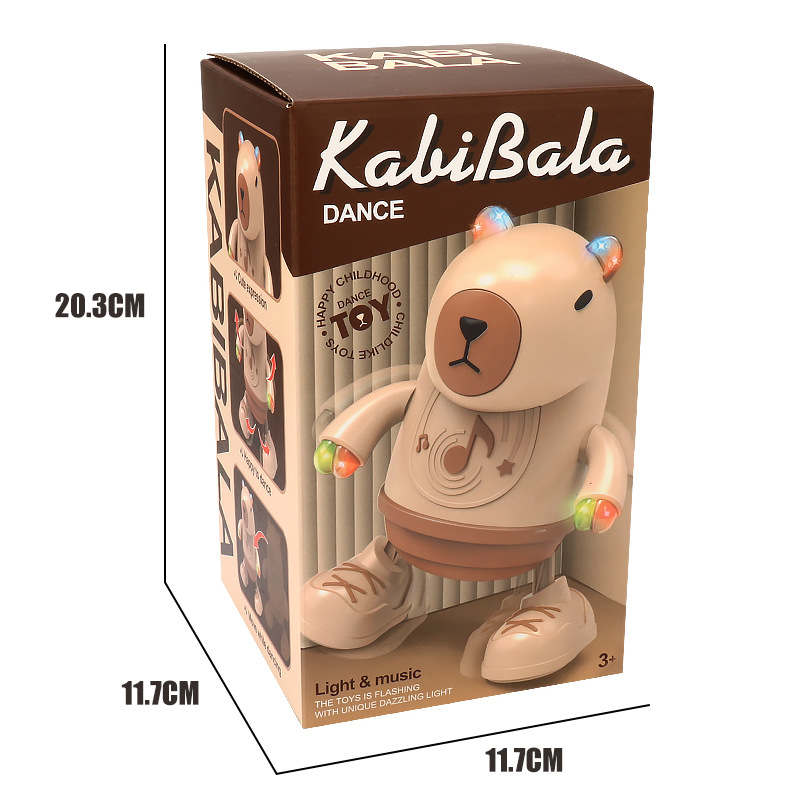 Cross-border new products: children's electric dancing, Kapibala, left and right swaying, walking, lighting, music, street stalls, toys wholesale Item Picture